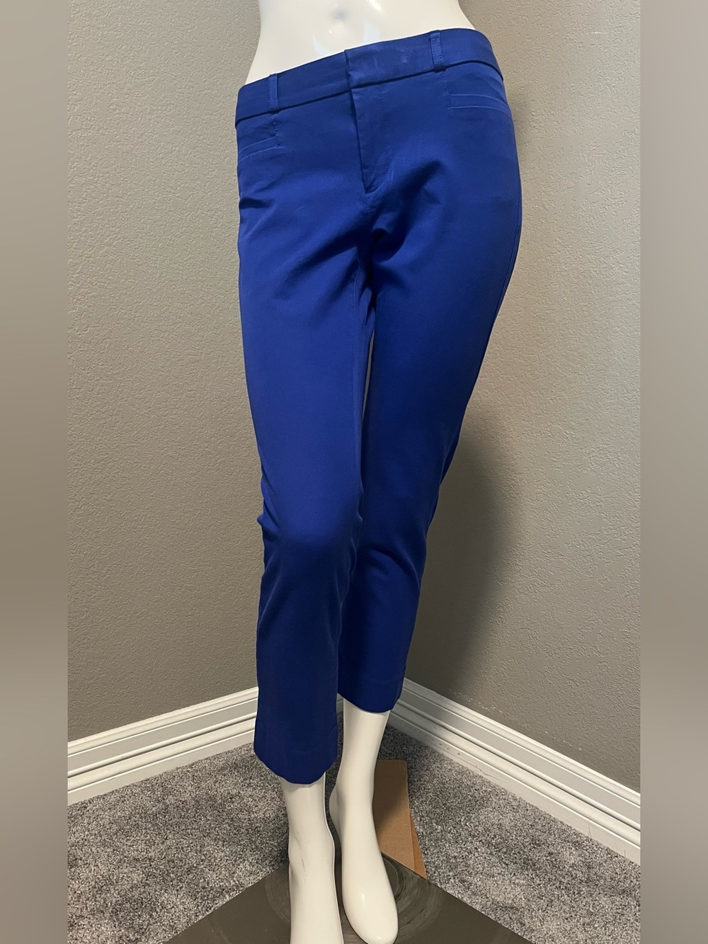 Banana Republic Women’s SLOAN Royal Blue Mid- Rise  Slim Fit Chinos Pants Size 6